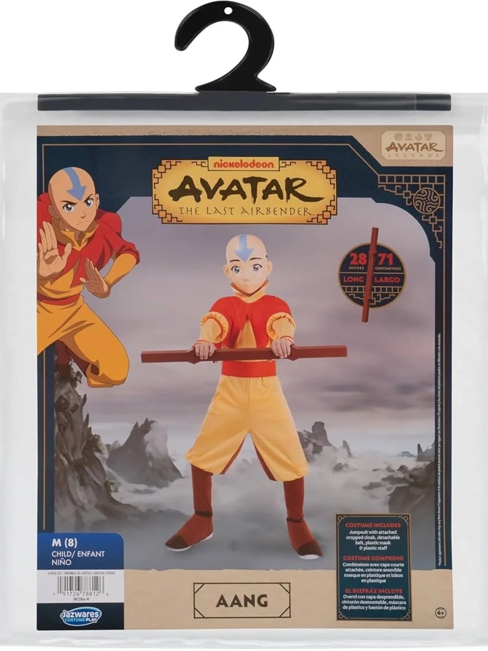 (10-12) Official Avatar Aang Halloween costume for youth